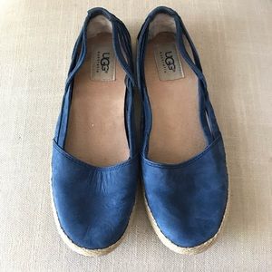 Ugg Tippie blue suede espadrille flats
